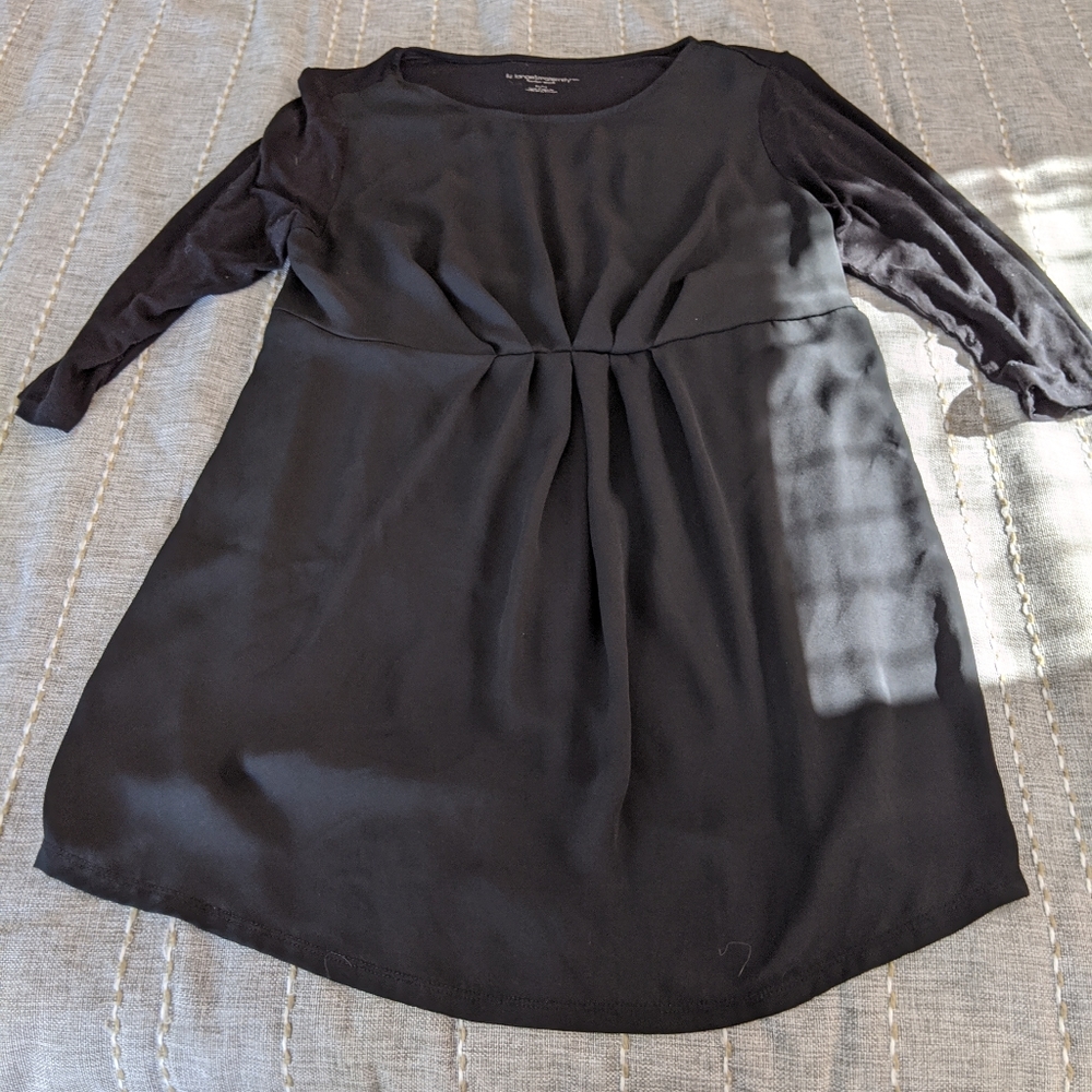 Black babydoll maternity dress blouse